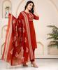 Women Designer Cotton Salwar Suit Top Tunic Ethnic Wear Bollywood Kurti Pant Dupatta Set