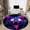 1PC Neon Kitty Office Round Area Rug, Indoor Mat Suitable ForOffice, Under Office Chairs Bedroom Living Room Home Decor, Room Deco F043