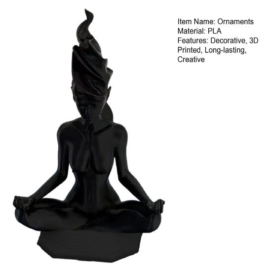 Statue Yoga Stampate 3D, Scultura Donna Yoga, Figure Yoga Meditazione, Ornamento Figura Yoga Decorativa per Giardino Zen Studio Yoga