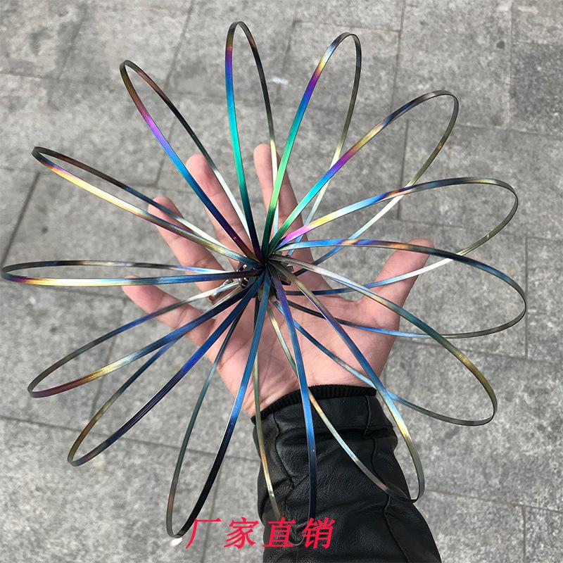 Flow Ring Kinetic Spring Toys Toroflux Amazing Flow Toy Flowring Kinetic Spring Toy 3D Sculpture Ring Amazing Flow Ring Toy Gift