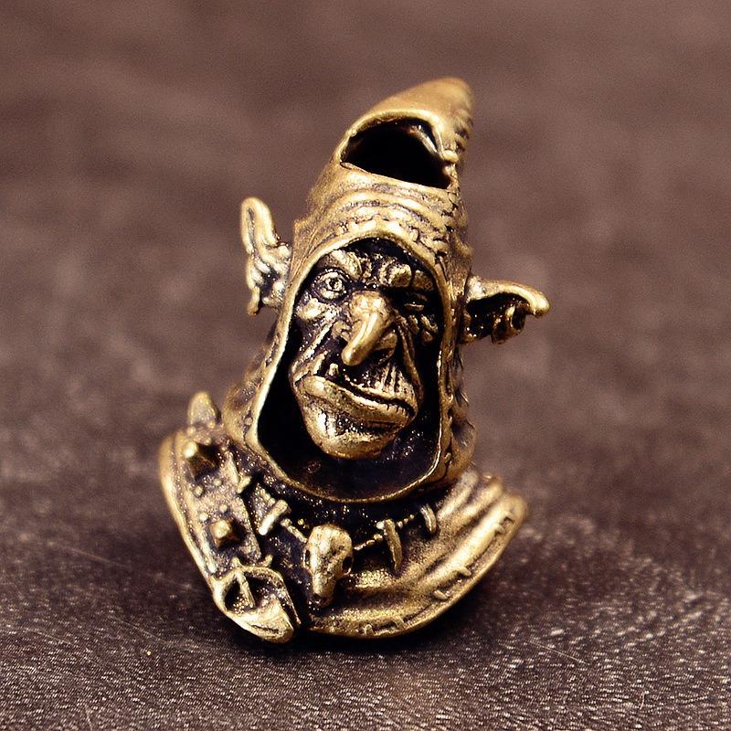 

Чистая латунь Клоун Креативная рукоять ножа Пряжка из ткани на удачу Подвеска Подвесное украшение DIY Аксессуары для брелка Подвеска brass