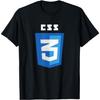 White CSS3 Text Word Official Logo T-Shirt T-Shirt