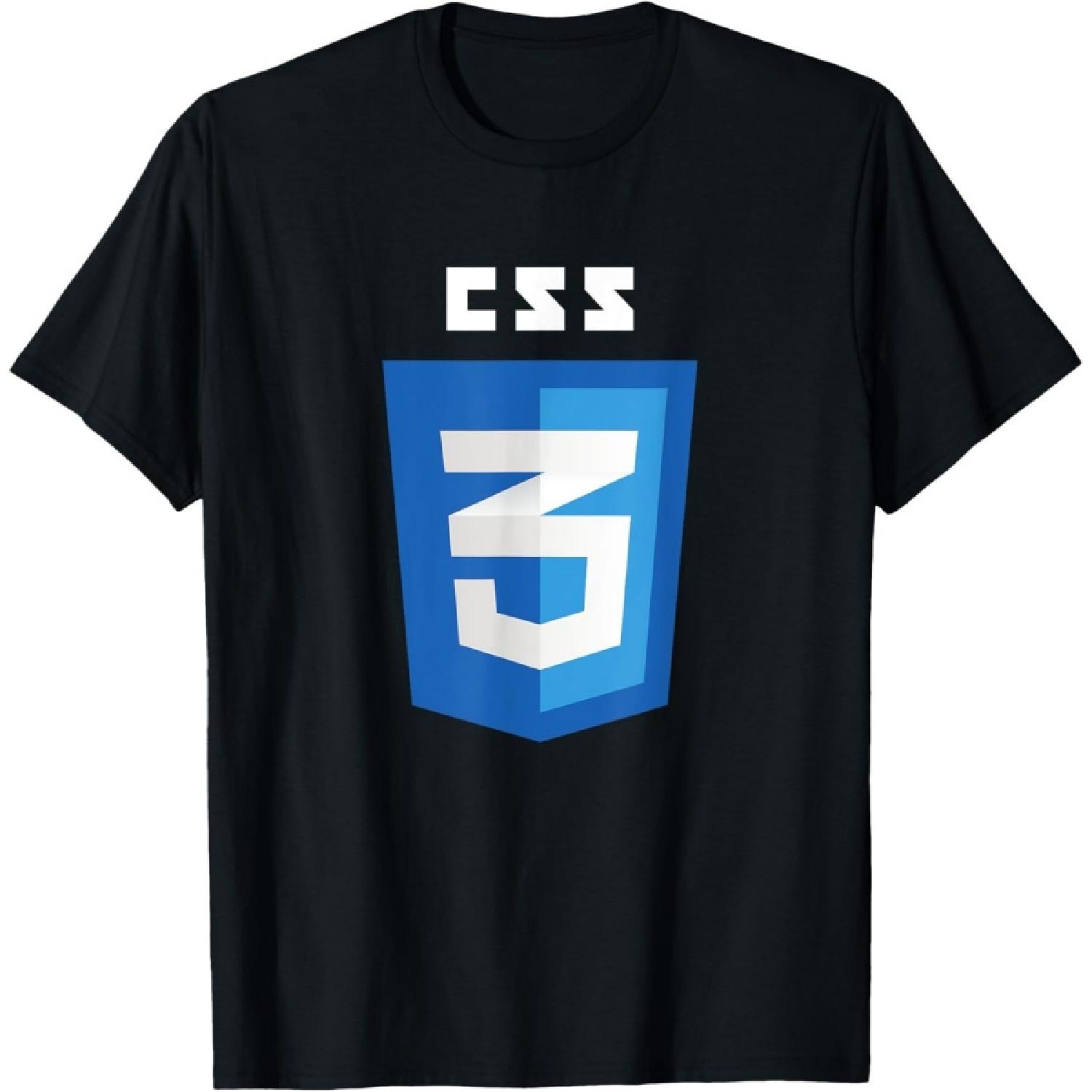 White CSS3 Text Word Official Logo T-Shirt T-Shirt S