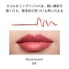 SHISEIDO Makeup Lip Liner Ink Duo 04 Rosewood 0.9g 0.2g Pencil (Twist Type) Vertical Line Coverage Moisturizing
