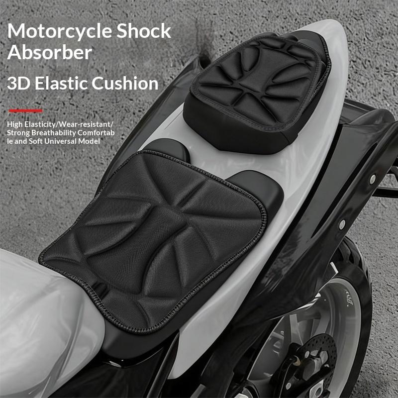 2Pcs/Set Universal Motorcycle Fit For Seat Pad Anti Slip Shock Absorbing 3D Comfort Cushion Fit For Seat Breathable Fit For Seat