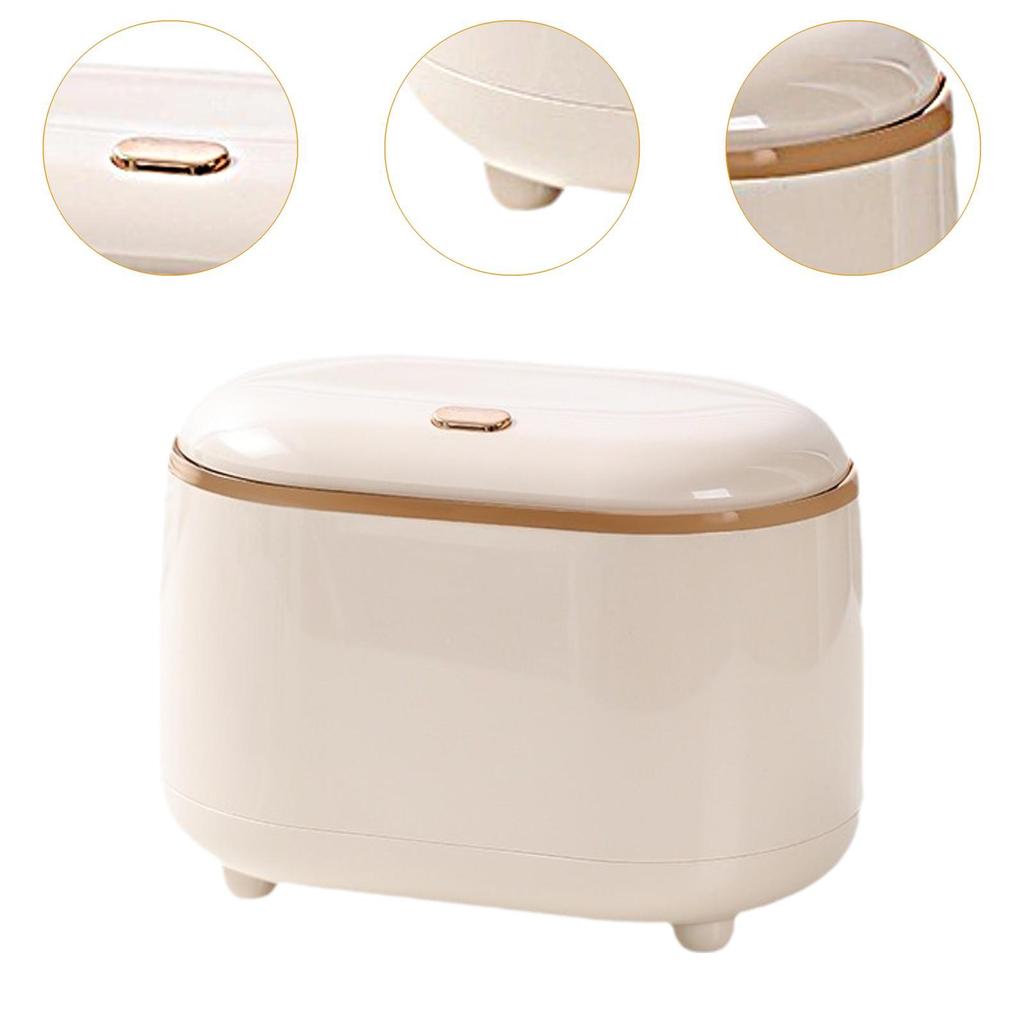 Tabletop Trash Can Compact Press Type Practical Storage Bin Small Storage Basket Coffee Table Bin for Bedroom Home Countertop