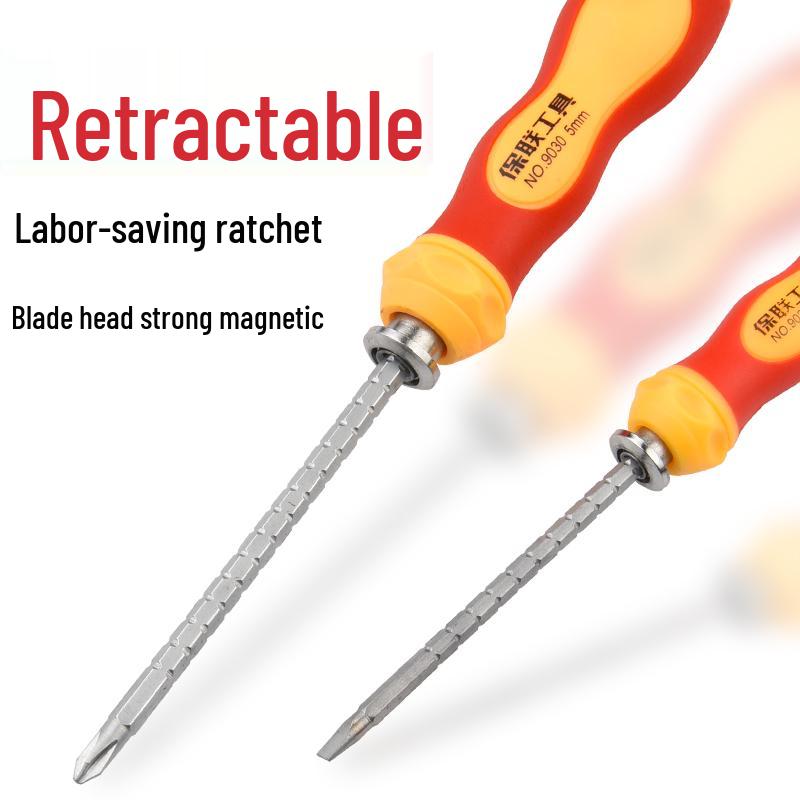 Phillips och Spårskruv Tvåvägs Teleskopisk Spärrskruvmejselsats med Starka Magnetiska Spetsar för Hushållsbruk
