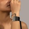 Irregular Open Cuff Bracelet for Women Exaggerated Wristchain Adjustable Bangle Geometric Jewelry Festival Accessories
