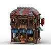 MOC-177014 Mittelalterliche Straßenszene Hausbau-Serie Puzzle DIY Kreatives Spielzeugmodell Ornamente Weihnachtsgeschenk