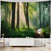 Sunshine Forest Tapestry Natural Landscape Wall Hanging Hippie Home Living Room Bedroom Background Cloth Poster Blanket