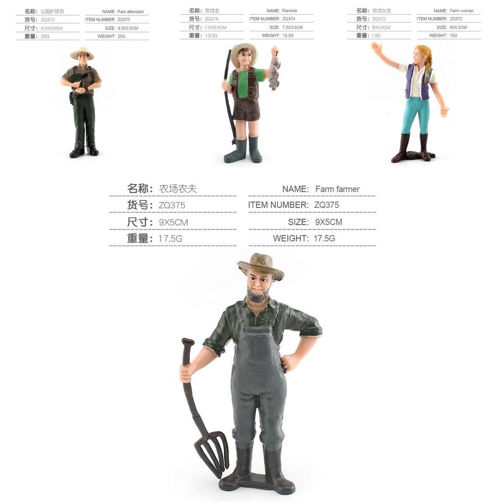 Simulated Diver Veterinarian Farmer Worker Postal Worker Toy Model Ornament For Collectors And Play