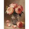 Peony Tulip Pink Roses Valentines Day Romantic Floral Vase Poster Print Wall Art Pictures Canvas Painting Room Home Decor Gift