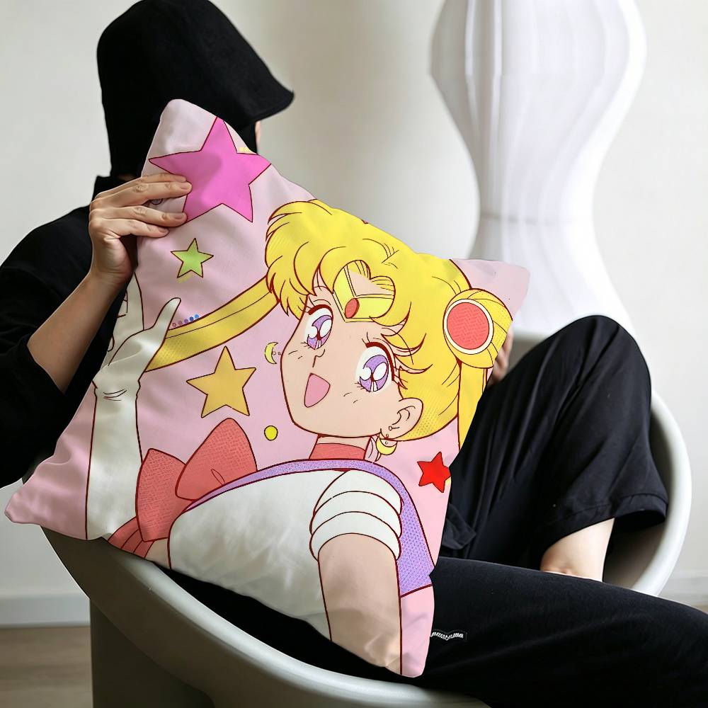 S-SAILOR Anime M-MOON Cushion Cover Decorative Pillow Sofa Home Decor case pillow cases