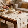 Moon Star Lantern Ramadan Table Runner, Kitchen Dining Table Decoration For Eid Muslim Festival Home Party Decor