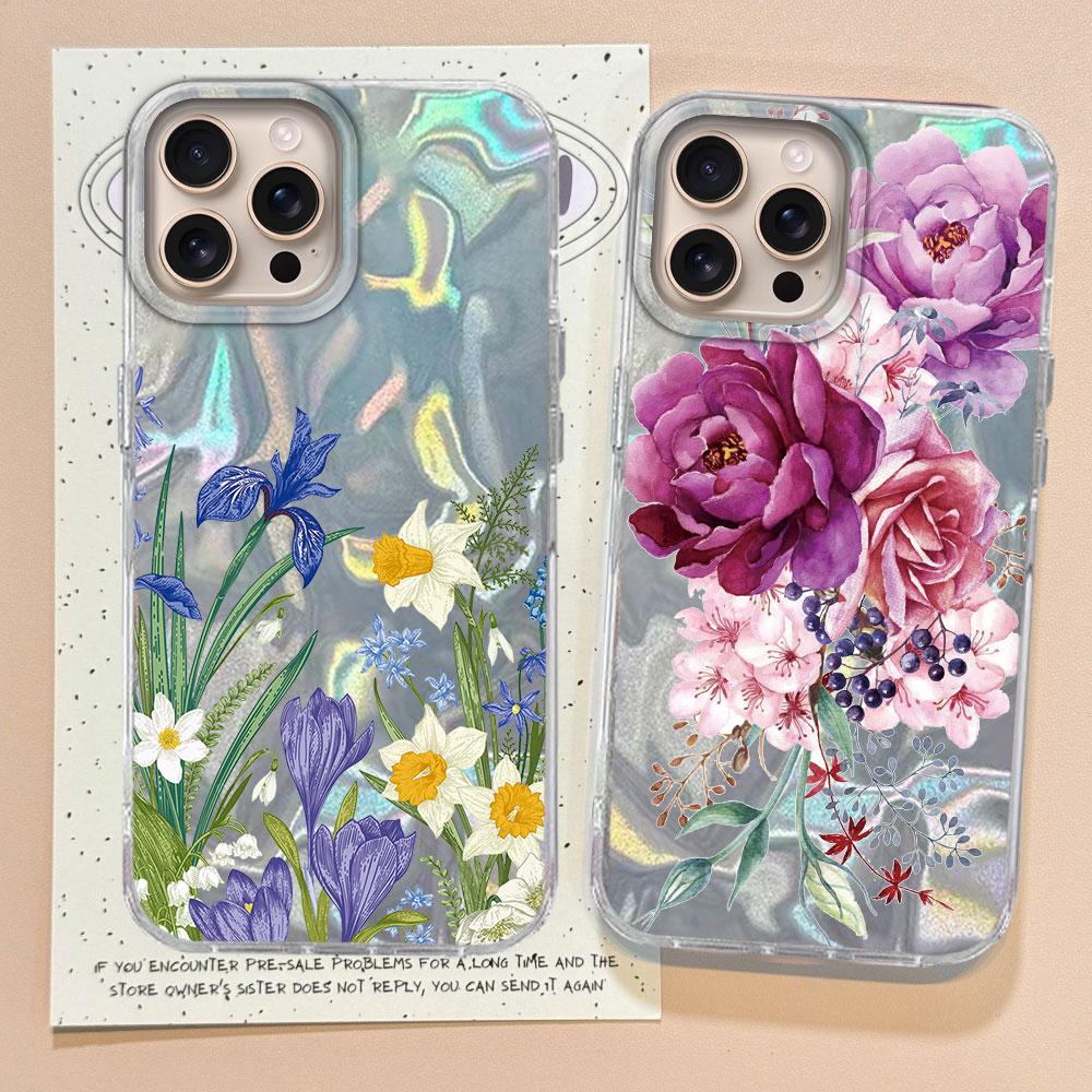 Summer Pink Rose Flowers Phone Case for iphone 16 15 14 7 8 Plus 13 Pro Max X XS XR SE 2022 Silicone Shell TPU Girsl Back Cover
