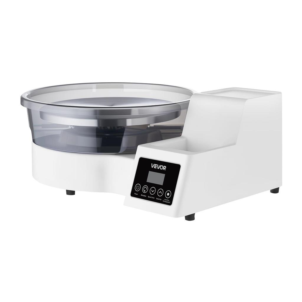 Pottery Wheel for Adults, 28 cm Aluminum Turntable, 450W Electric Table Top Pottery Wheel with Foot Pedal, 30-300 RPM Adjustable Speed, Detachable