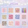 24Pcs/book Cute Die-cut Flash Decorative Stickers Book DIY Scrapbook Phone Case Decoration Collage Material Aesthetic Stationery