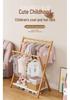 Compact Kids' Floor Clothes Rack: Foldable, Short, and Perfect for Bedrooms & Drying.