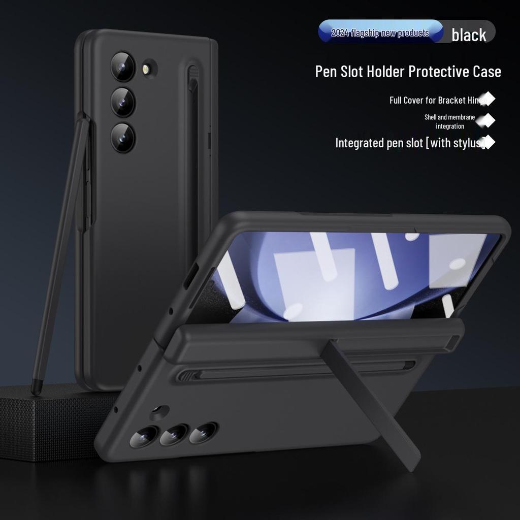 Samsung Z Fold8 Ultra Telefoonhoesje met Pennenhouder & Schermbeschermer voor Fold7/6, Stylus Stand.