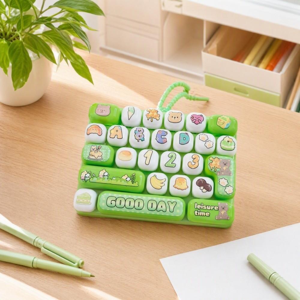 26 Key Mini Keyboard Pendant Cute Cartoon Design Keyboard Keychain Accessories Gift