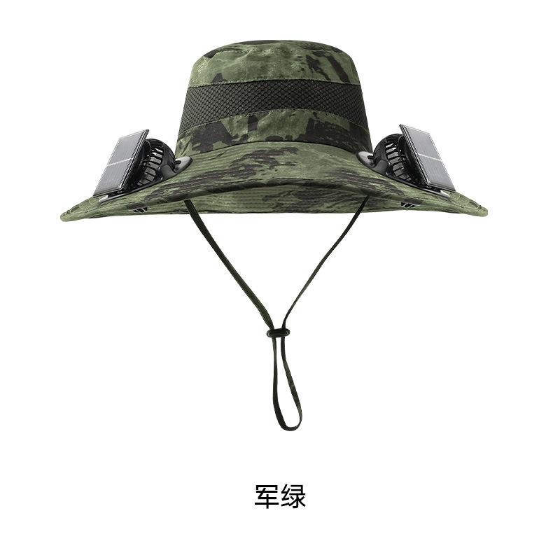 Solar Fan Hat Men's Summer Outdoor Mountaineering With Fan Sunshade Sunscreen Hat Fishing Fisherman Hat
