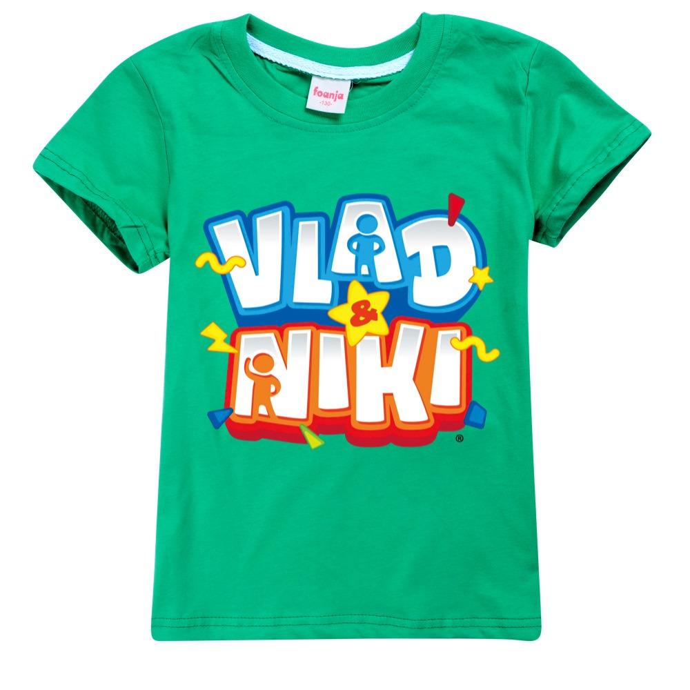 Children Cute Vlad Niki Clothes Kids Summer Fashion T-shirt Baby Boys Cartoon Tshirts Toddler Girls Short Sleeve Casual Tops