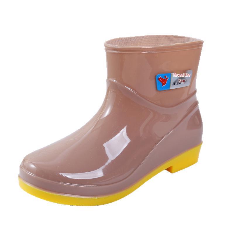 Damen Rutschfeste Verschleißfeste Niedrig Geschnittene Regenstiefel: Strapazierfähige Arbeitsgummischuhe für Küche, Autowäsche und nasse Umgebungen