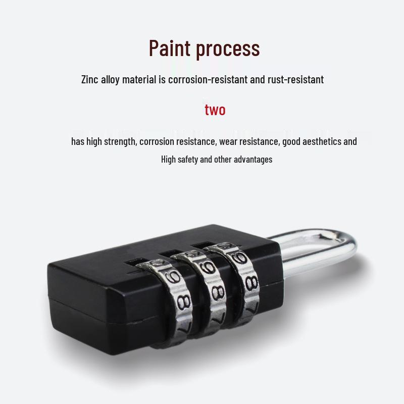 Colorful Alloy Digital Combination Padlock - Anti-Theft Safety Lock for Stationery and Luggage