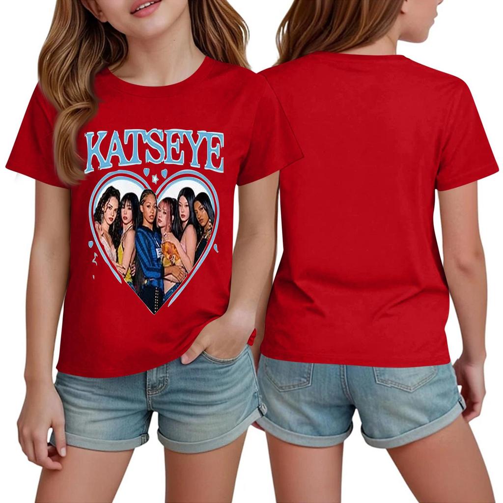 Korean Girl Group Kids Fashion Short Sleeve T-Shirt for Boys and Girls