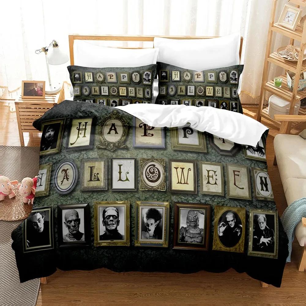 3D Halloween Bedding Sets Duvet Cover Set With Pillowcase Twin Full Queen King Bedclothes Bed Linen 200x200