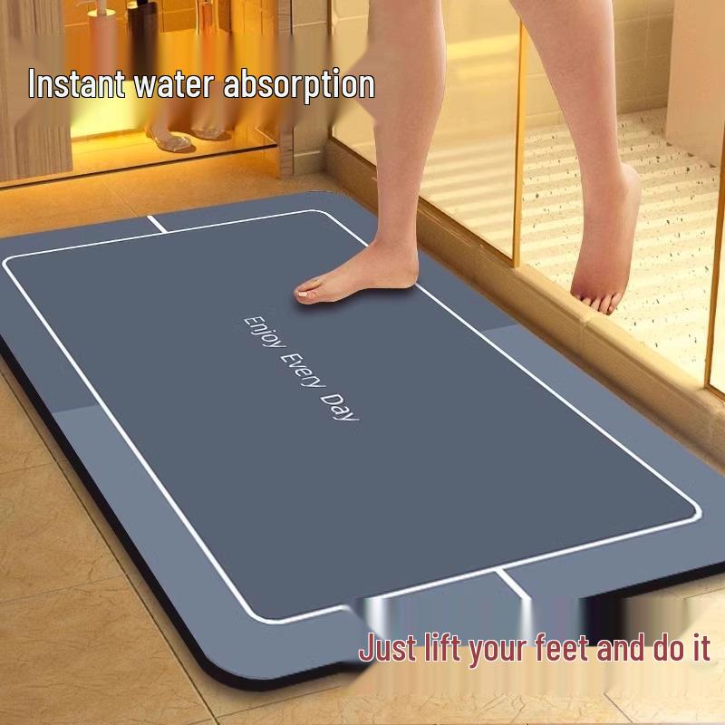 Crystal Velvet Non-Slip Absorbent Bathroom Mat