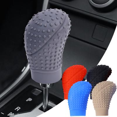 Universal Car Silicone Shift Handle Set Non-slip Handle Protector Gearbox Gear Lever Shift Handle Set Auto Interior Accessories