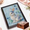 Crystal Pearl Painting 5D DIY Frame Decoration Painting White Rabbit Home Wall Decoration Transparent Pearl Gemstone Painting Picture Art Crafts