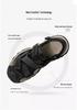 Herren Trendy Leder Geschlossene Zehenpartie Outdoor Sandalen: 2024 Sommer Atmungsaktive Strandschuhe