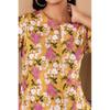 W Yellow Floral Printed Women's Kurta Dupatta Bottomwear Set