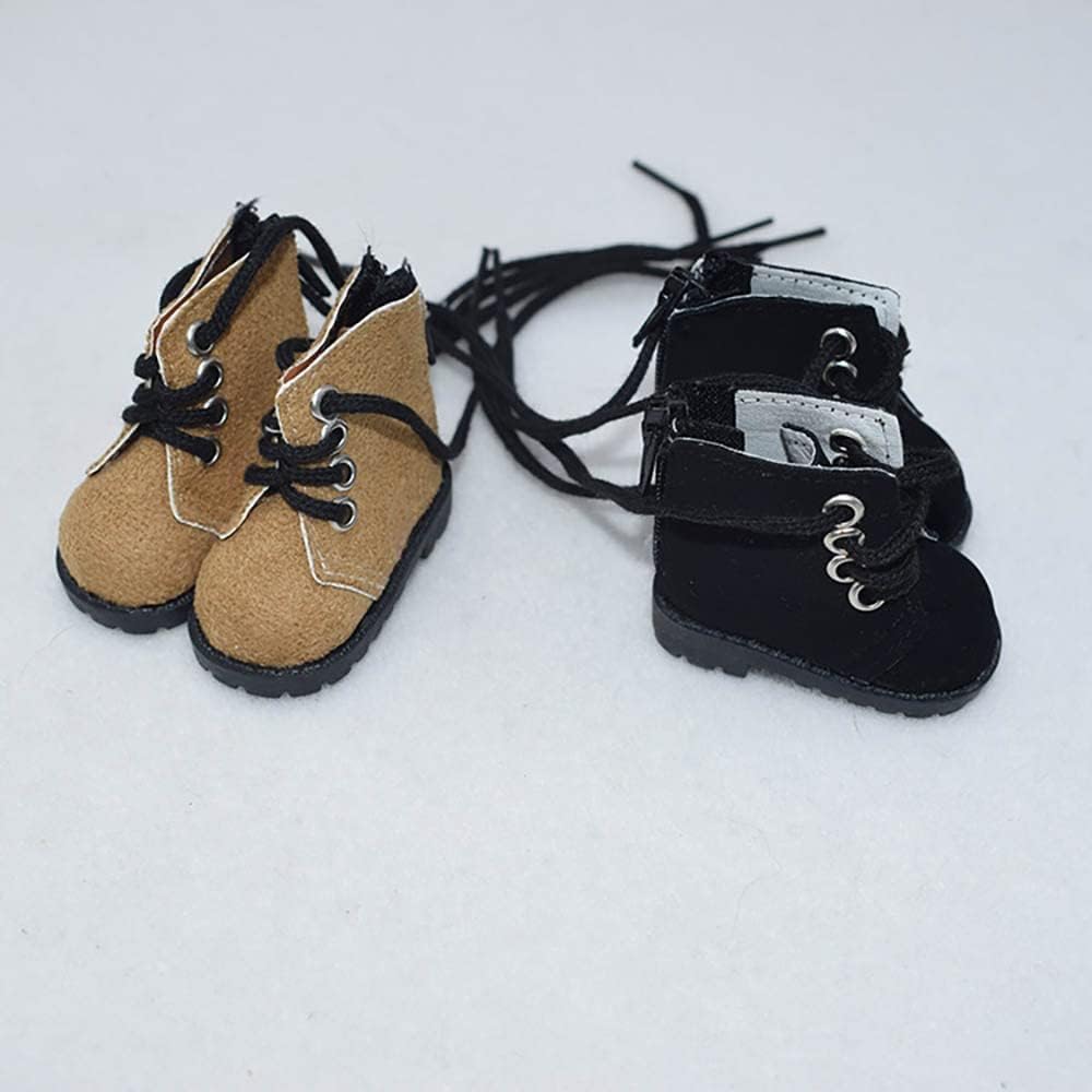 AXLUCE Plush Toy - Shoes - Plush Clothes - 20cm Boots Doll (Black (Enamel))