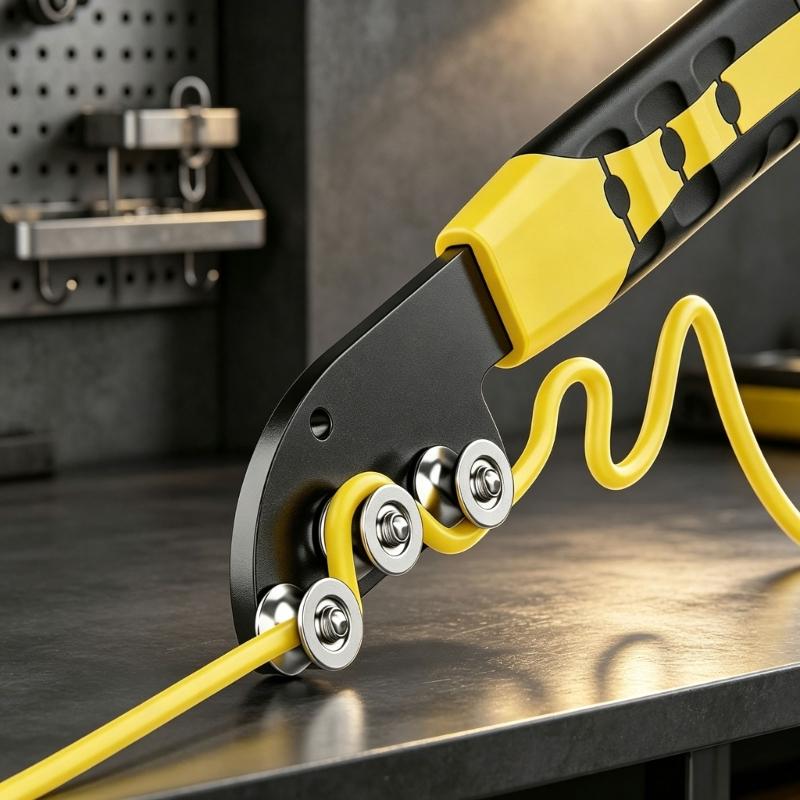 Handheld Wire Guide Roller Tool 200mm Steel Wire Straightening Tool with Contoured Grip for Wiring Installation, Cable Pulling and Line Organization