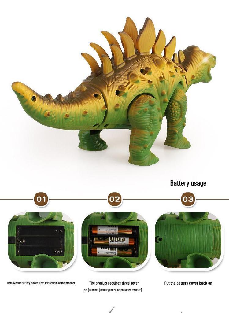 Kids' Electronic T-Rex Dinosaur Toy with Lights, Sound, and Walking Motion - Perfect Gift for Boys