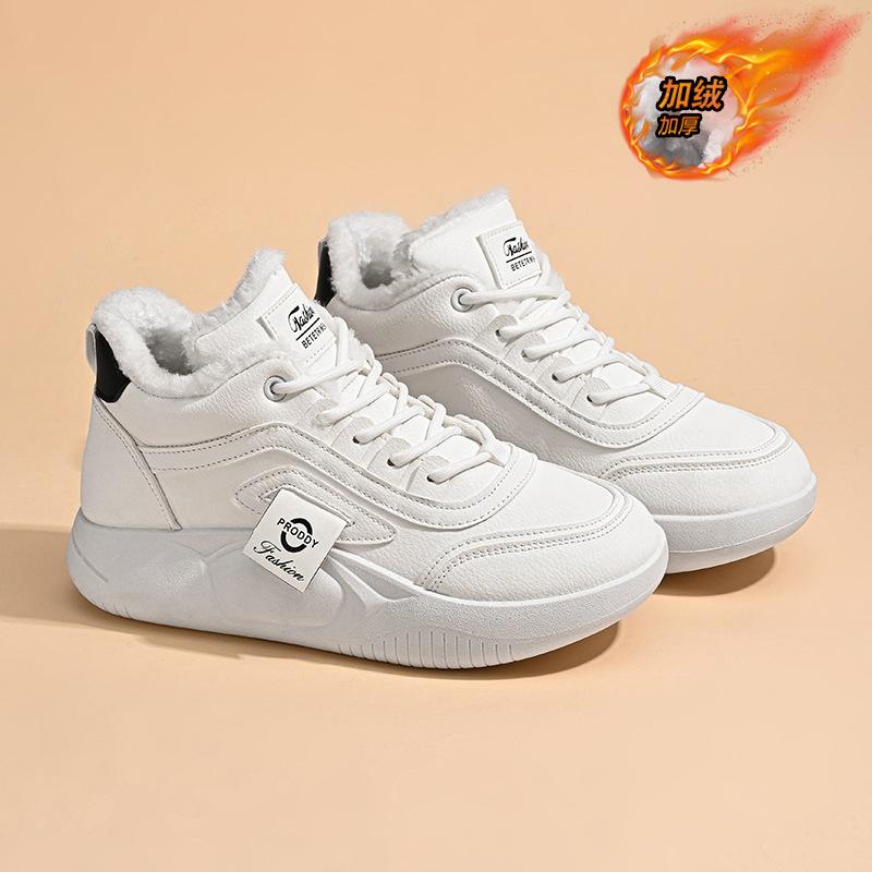 

бархатные высокие кеды для женщин, новинка зимы 2025 года, студенческие кеды на платформе, теплая повседневная хлопковая обувь в корейском стиле Q250 40