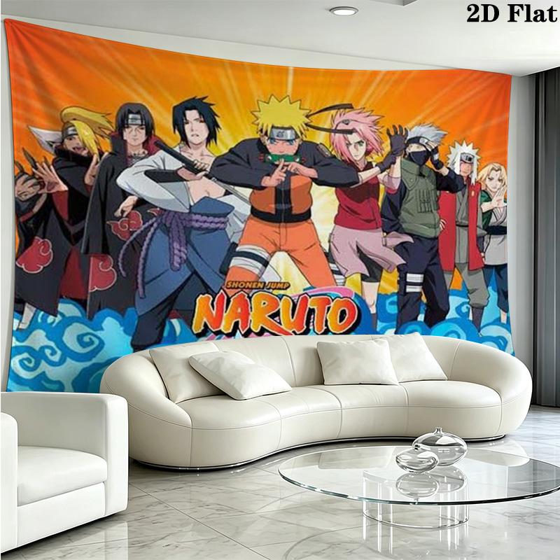 Anime NARUTO Wall Tapestry Aesthetic Wall Hanging Printed Fabric Blanket Decorative Tapestries for Bedroom Living Room Home Decor