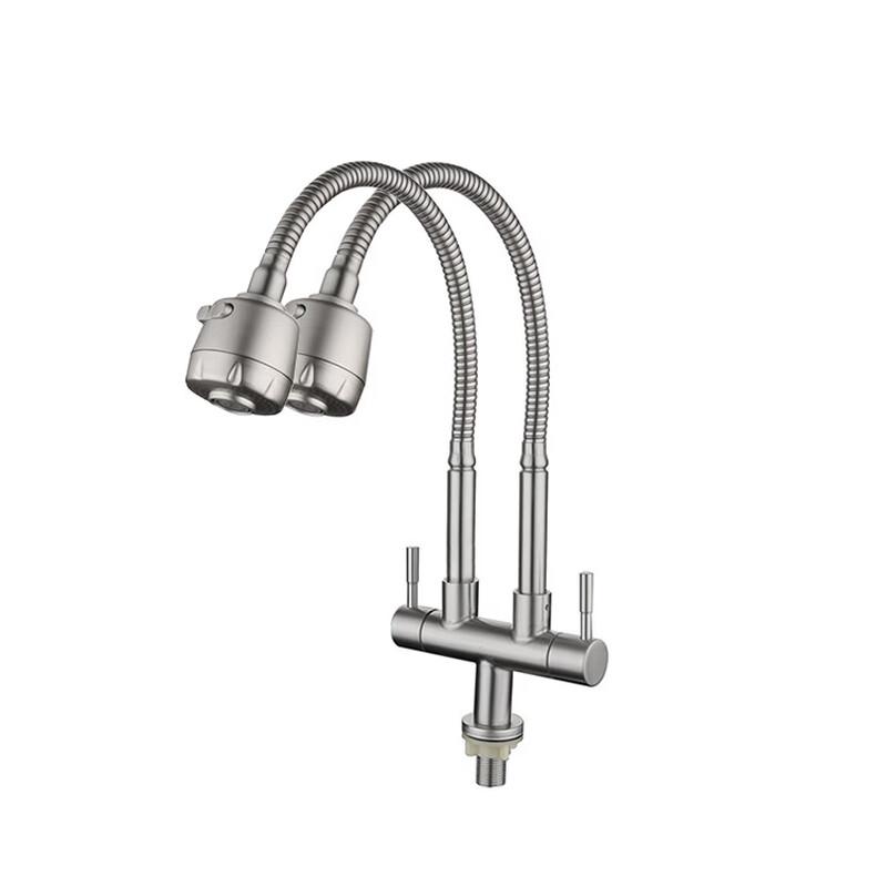 TLXT 304 SS Kitchen Sink Faucet with Dual Universal Sprayers