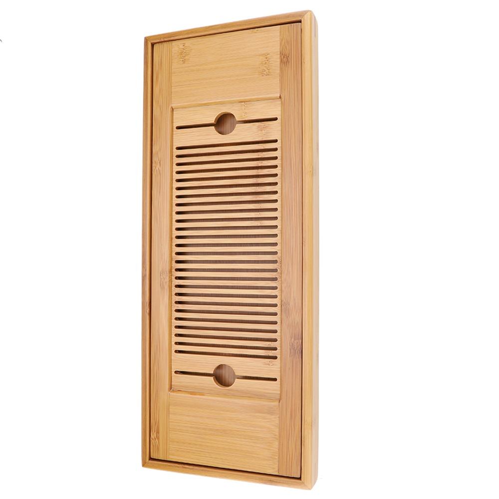 Bamboo Material Bamboo Tea Tray Water Storage Drainage Function Chinese Gongfu Tea Tray Tasteful Portable Design