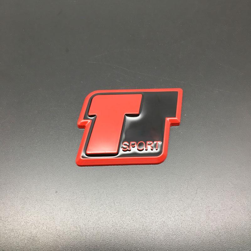 Car Styling T Sport Stickers Emblem Badge Rear Trunk Decals for Toyota Camry RAV4 Corolla Prado Tundra Highlander Hiace Venza
