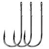 Double-Sided Barbed Long Shank Hook, Reinforced Carbon Steel, Non-Slip Soft Bait Hook with Front and Rear Barbs
