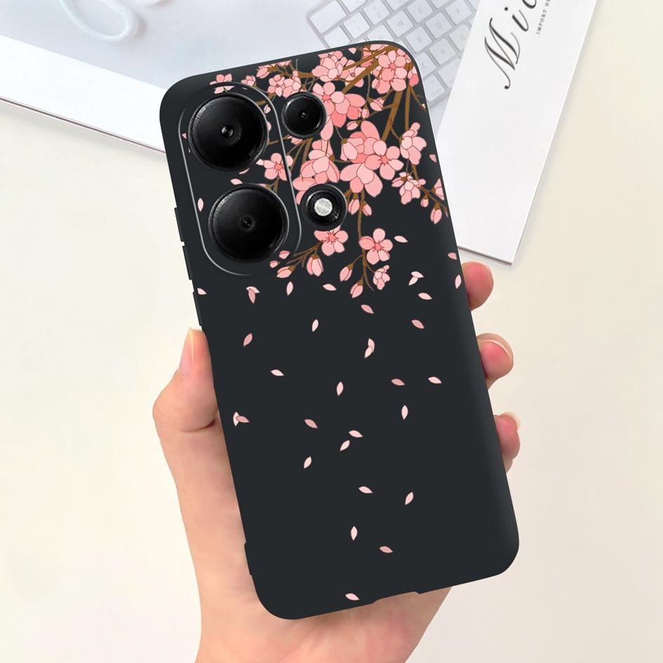 For Xiaomi Redmi Note 13 Pro 4G 2024 Case Cute Love Heart Cactus Soft Matte TPU Cover For Xiaomi Poco M6 Pro 4G Note13 Pro Coque