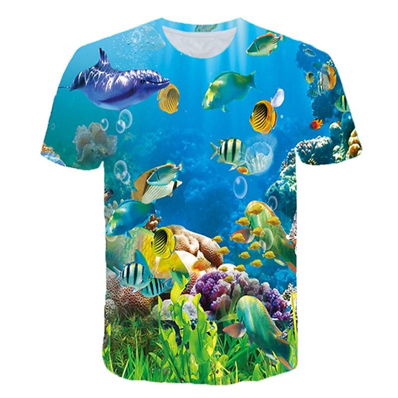 3D-Druck Sommer Frühling Sport Mode Streetwear Kinder Rundhals Lässig Täglich Outdoor Regular Oberteil