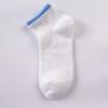 Female Spring and Summer Thin Leisure All Match Pure Color Double Screw Sports Sweat Breathable Socks