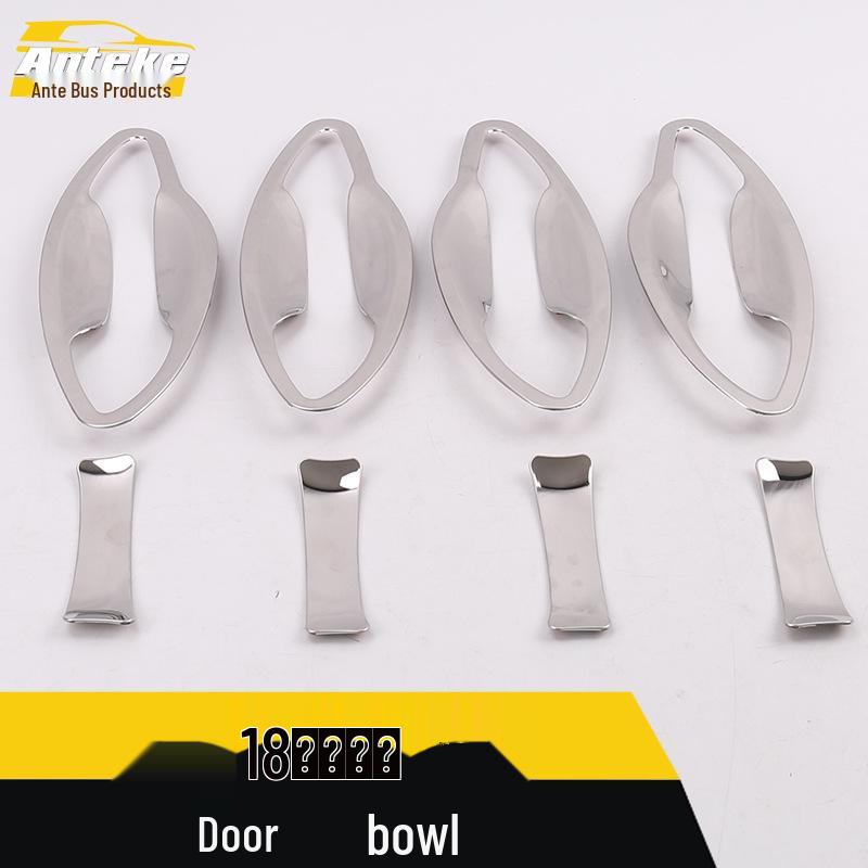 18 Fista Door Bowl Bright Ring & Protective Film Kit - Scratch/Wear Resistant Decorative Frame Accessories