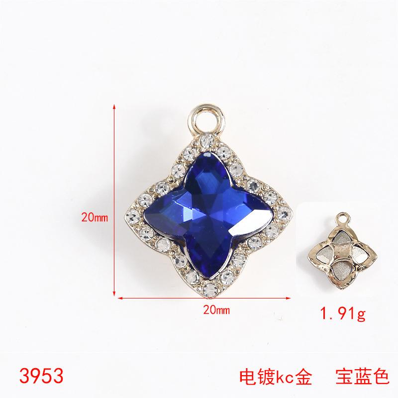 Taoxin Crystal Gemstone Pendant Electroplating Simple Fashion Jewelry Accessories DIY Necklace Pendant Alloy Jewelry