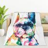 Brown Rust Color Printed Blanket for Sofa Bed Travel Camping Living Room Office Conditioning Blanket for All Seasons Gifts